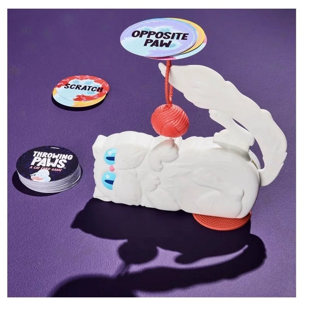 Hasbro Gaming Throwing Paws: A Cat Card Game Fun Skill and Action Card Games f